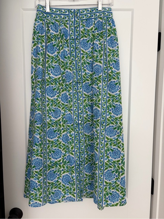 Pink City Prints Dresses & Skirts - Pink City Prints Block Print Floral Maxi Skirt